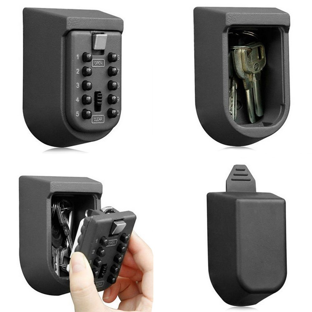 Lockbox Key Secure - Wandmontage sleutelkluis met drukknopcombinatie, sleutelkluis met