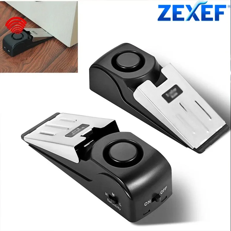Door Stop Alarm - ZEXEF mini-beveiliging 125DB anti-diefstal alarmsysteem voor