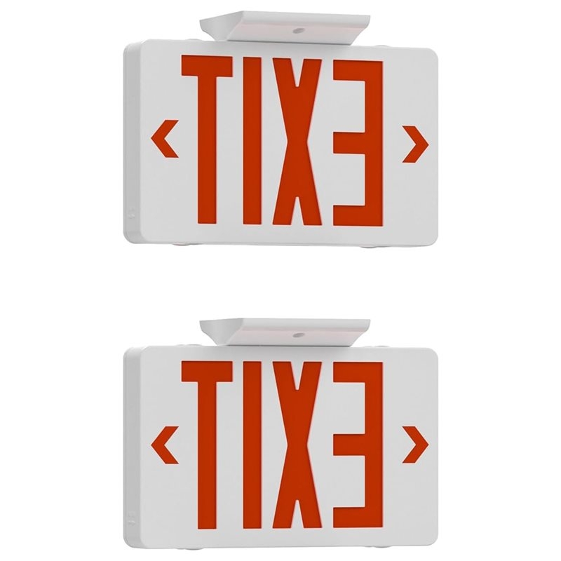 Emergency Exit Sign - A46U UL-gecertificeerde LED-uitgangsverlichting met noodverlichting, rood