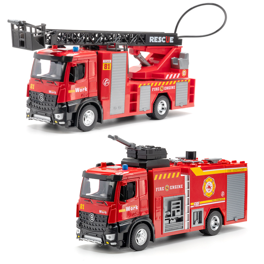 Fire Escape Ladder - 1:18 Cloud Ladder Trucks Sprinkler Legering
