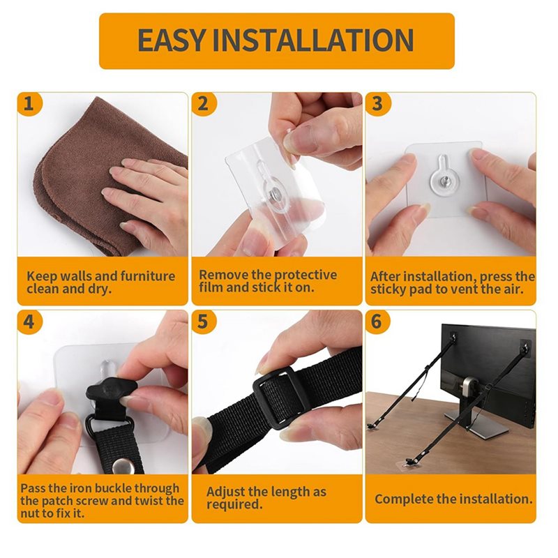 FULL-8 PCS TV verstelbare veil - Earthquake Anchor Strap recensie en prijs